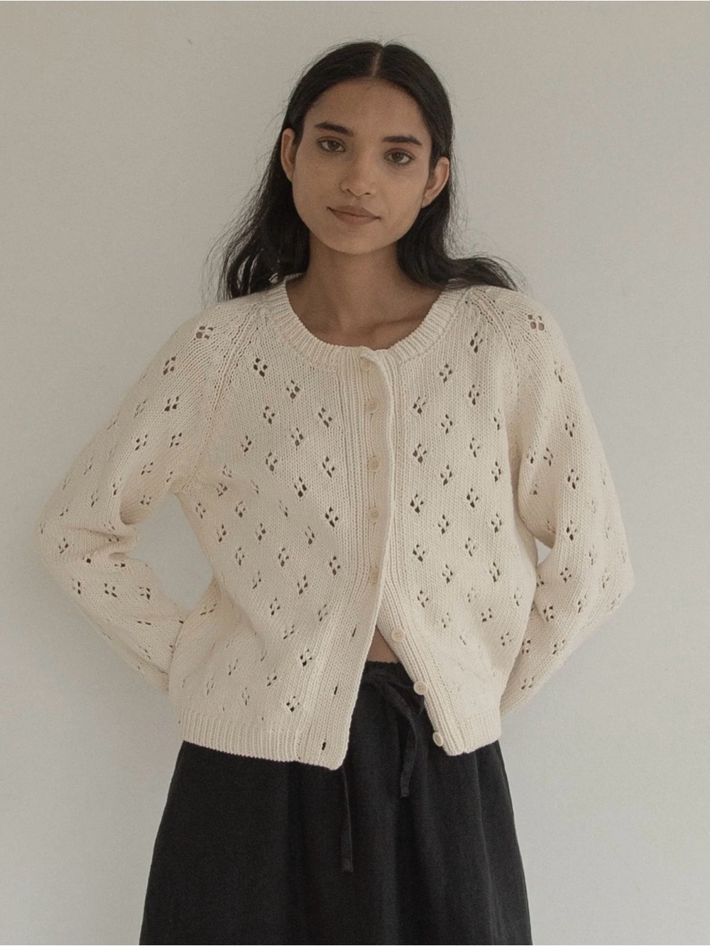 Gillian Stevens Mabel cardigan ivory size 2/US S-M